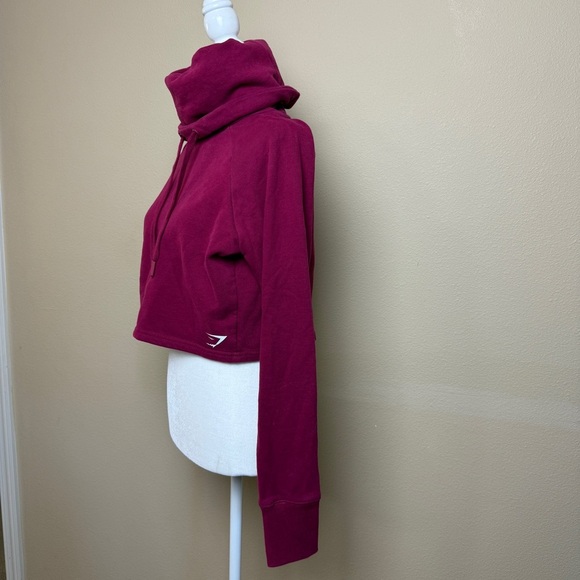 Gymshark cowl neck Burgundy sweatshirt - Medium - Picture 4 of 8
